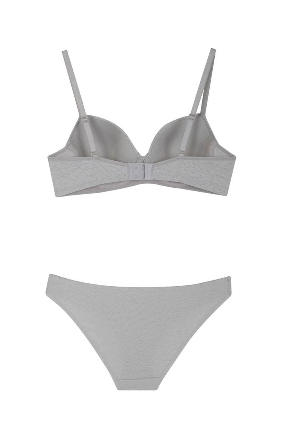 Комплект безрамочного бюстгальтера с кружевом | Серый 896, бренд: Нижнее белье, размер: 85