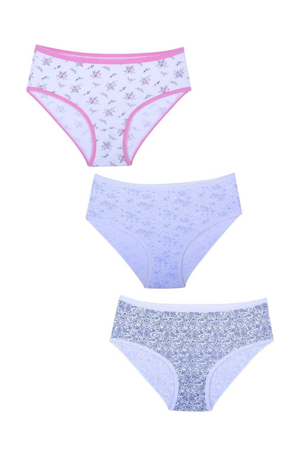 Еластичні бавовняні високі труси 3 шт. | Розміри: XL, L, XXL