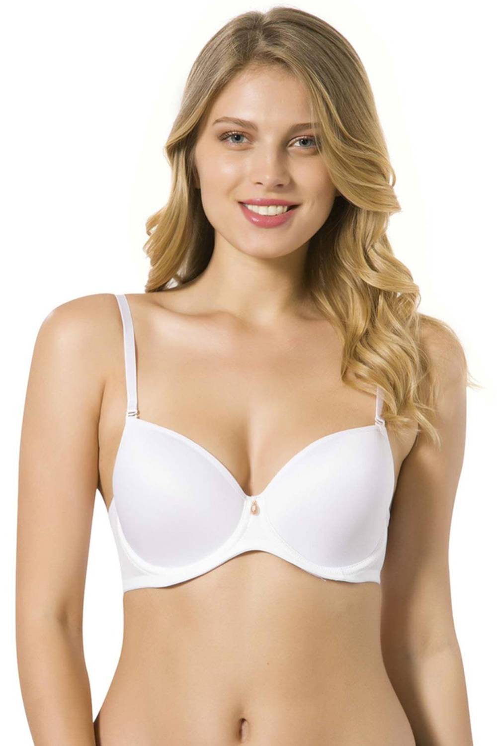 Мягкий бюстгальтер без поддержки Balenli Felalty с чашками, белый, размер 90