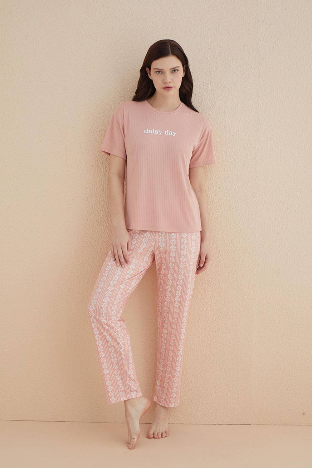 Молодіжний піжамний комплект з округлим вирізом Kaşkorse, розміри S/M, L, XL, XXL