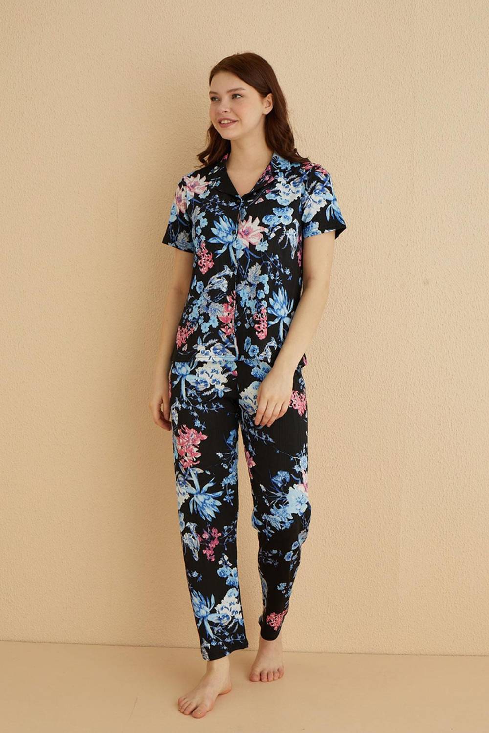 Комплект піжами Pegasus з гудзиками спереду для молоді, різні розміри S/M, L, XL