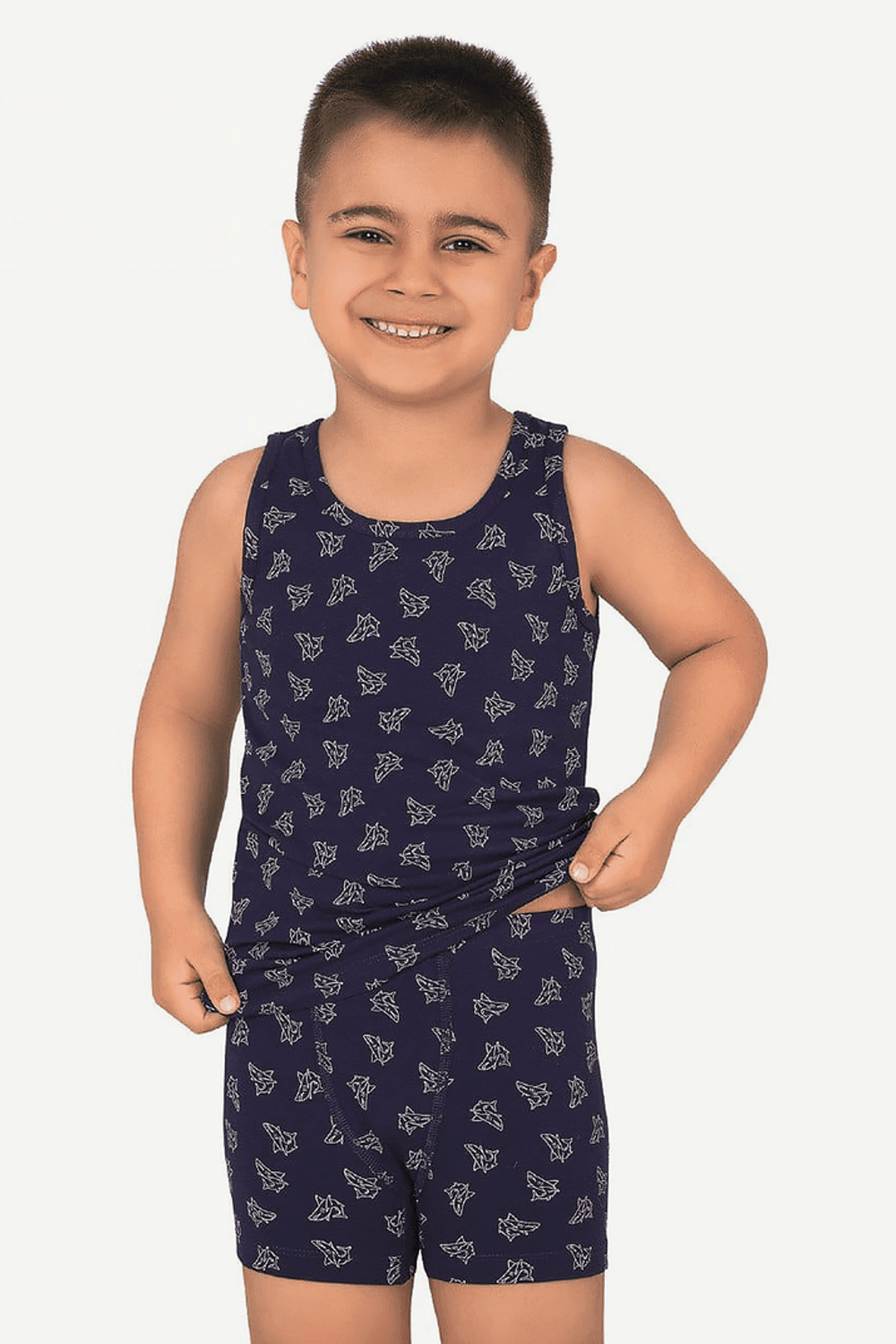 Чоловічий дитячий бавовняний атлет із малюнком, комплект з шортів, внутрішня одяг для хлопчиків 3-4, 5-6, 7-8, 9-10, 11-12 років