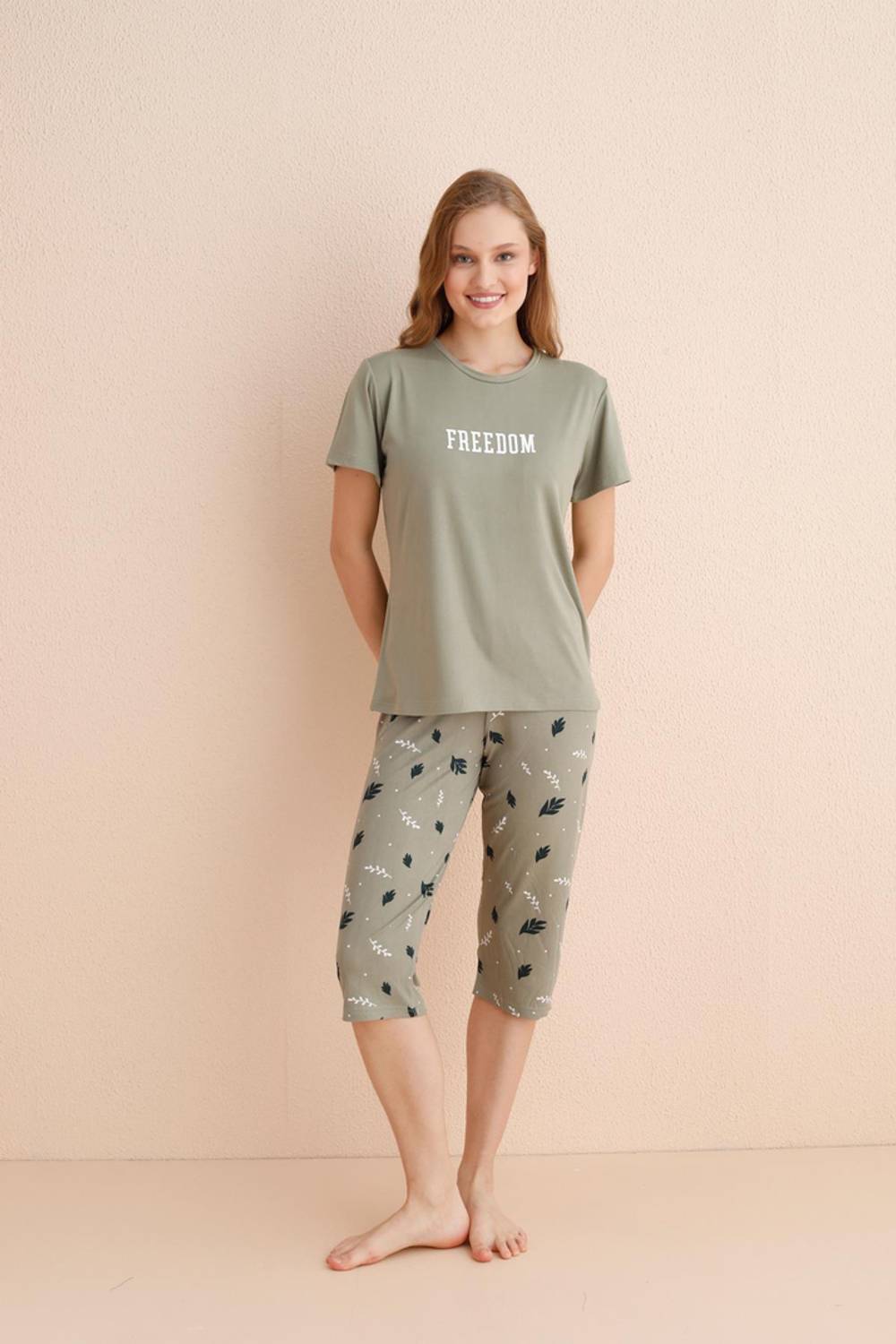 بيجامة شبابية قصيرة الأكمام مع شورت من ميلانو، مقاس S/M وXL، ماركة ملابس داخلية