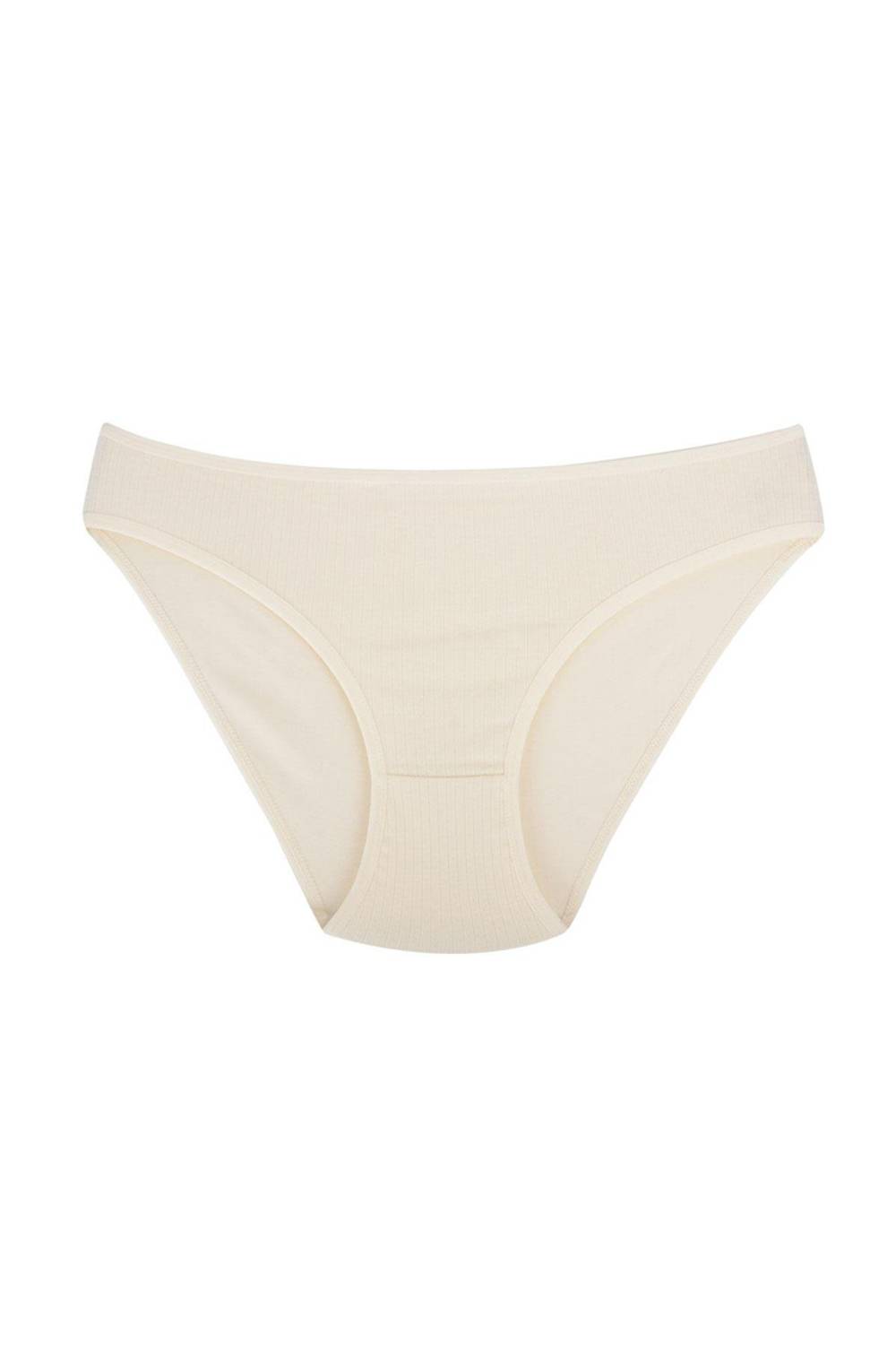 Удобные хлопковые слипы с резинкой Fitilli Ribana, цвет экрю, размеры S/M и L/XL