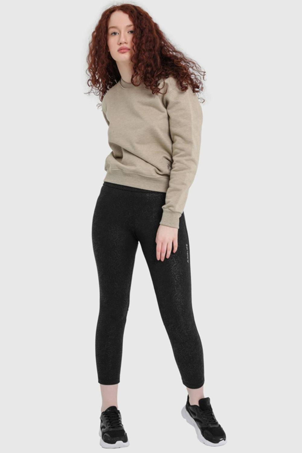 Женские спортивные леггинсы | Чёрные 22003, бренд Underwear, размеры XL, L, M