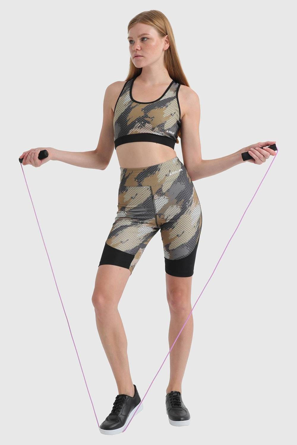 Жіночі велосипедні шорти легінси | Гірчичний 17056, бренд: Underwear, розміри: S, M, L, XL