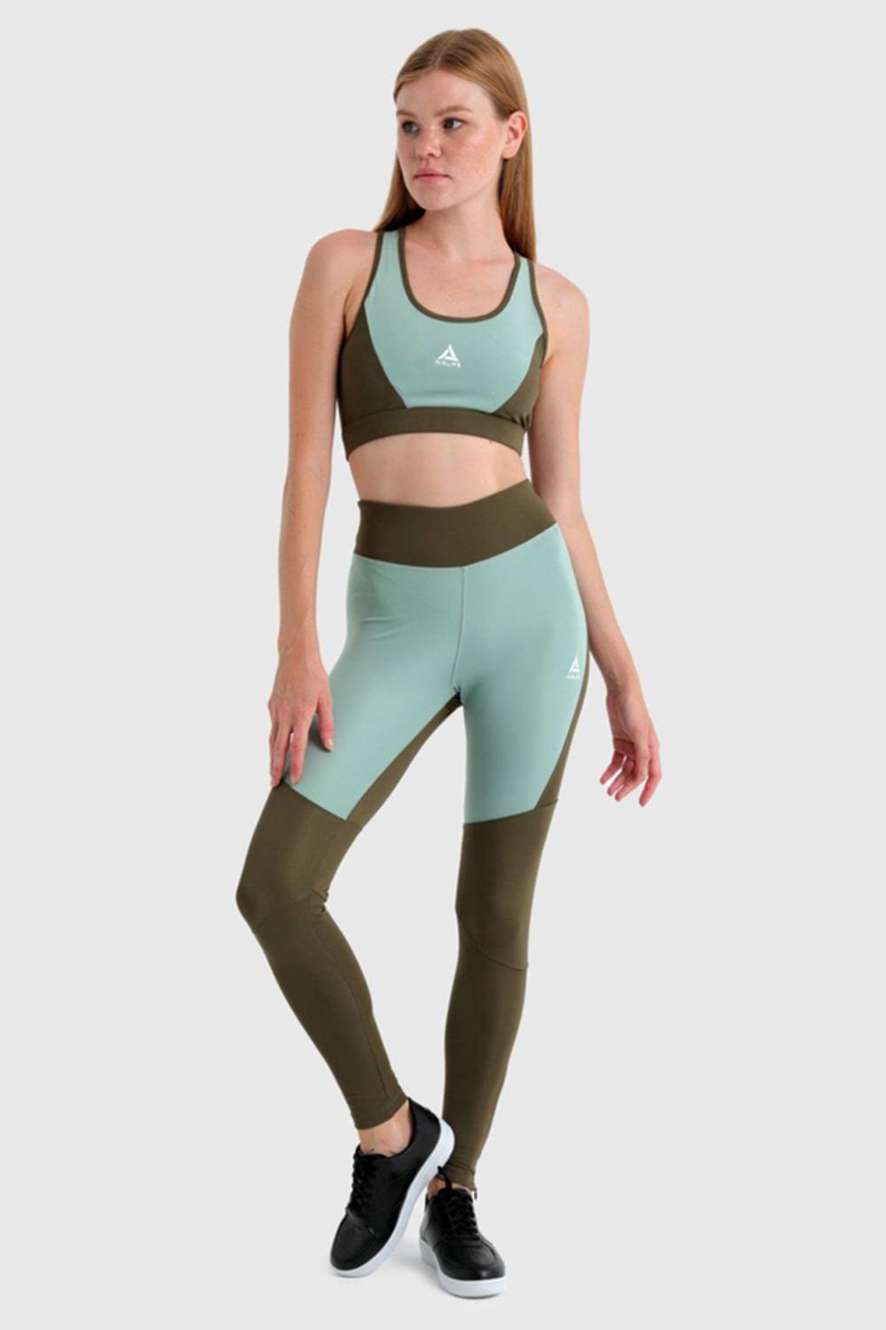 Женские тренировочные леггинсы | Хаки 22035, бренд Underwear, размеры S, M, L, XL