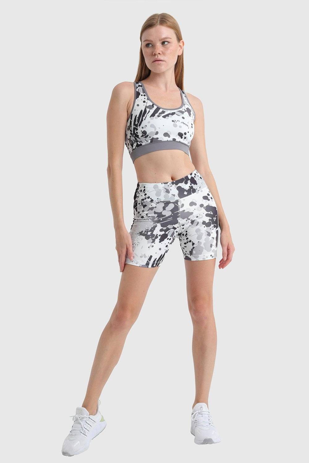 Жіночі мікрофіброві шорти-лосини | Темно-сірі 17054, розміри S, M, L, XL