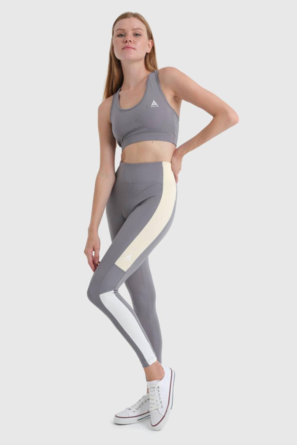 Жіночі еластичні спортивні легінси | Сірий, розмір S, M, L