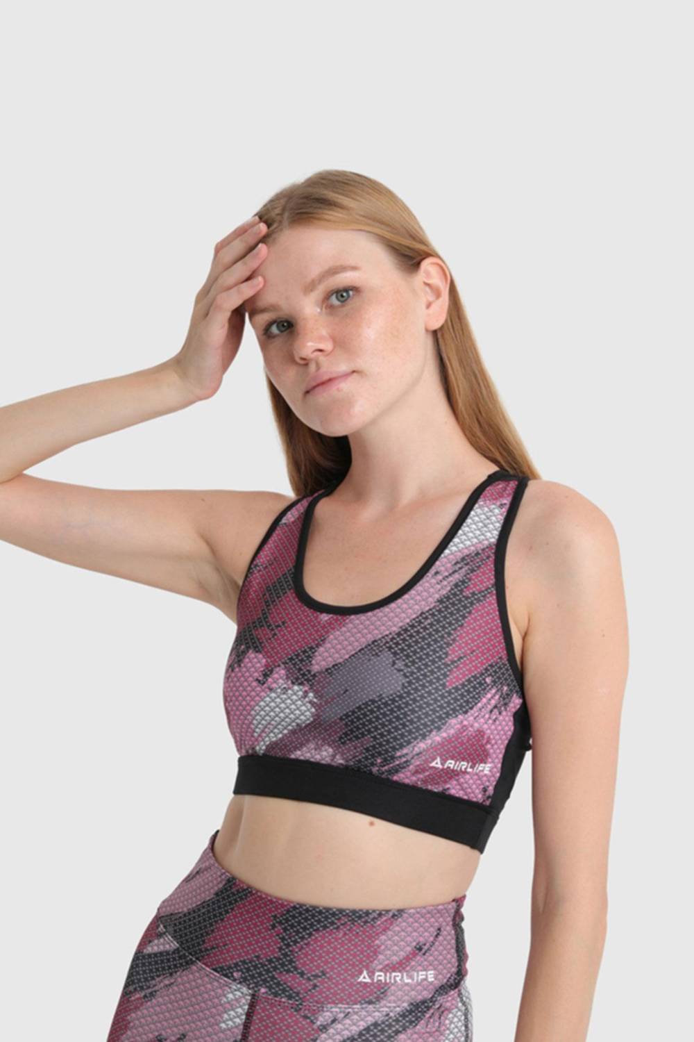 Жіночий спортивний бюстгальтер | Бордового кольору 21015, розміри: S, M, L, XL, бренд: Underwear