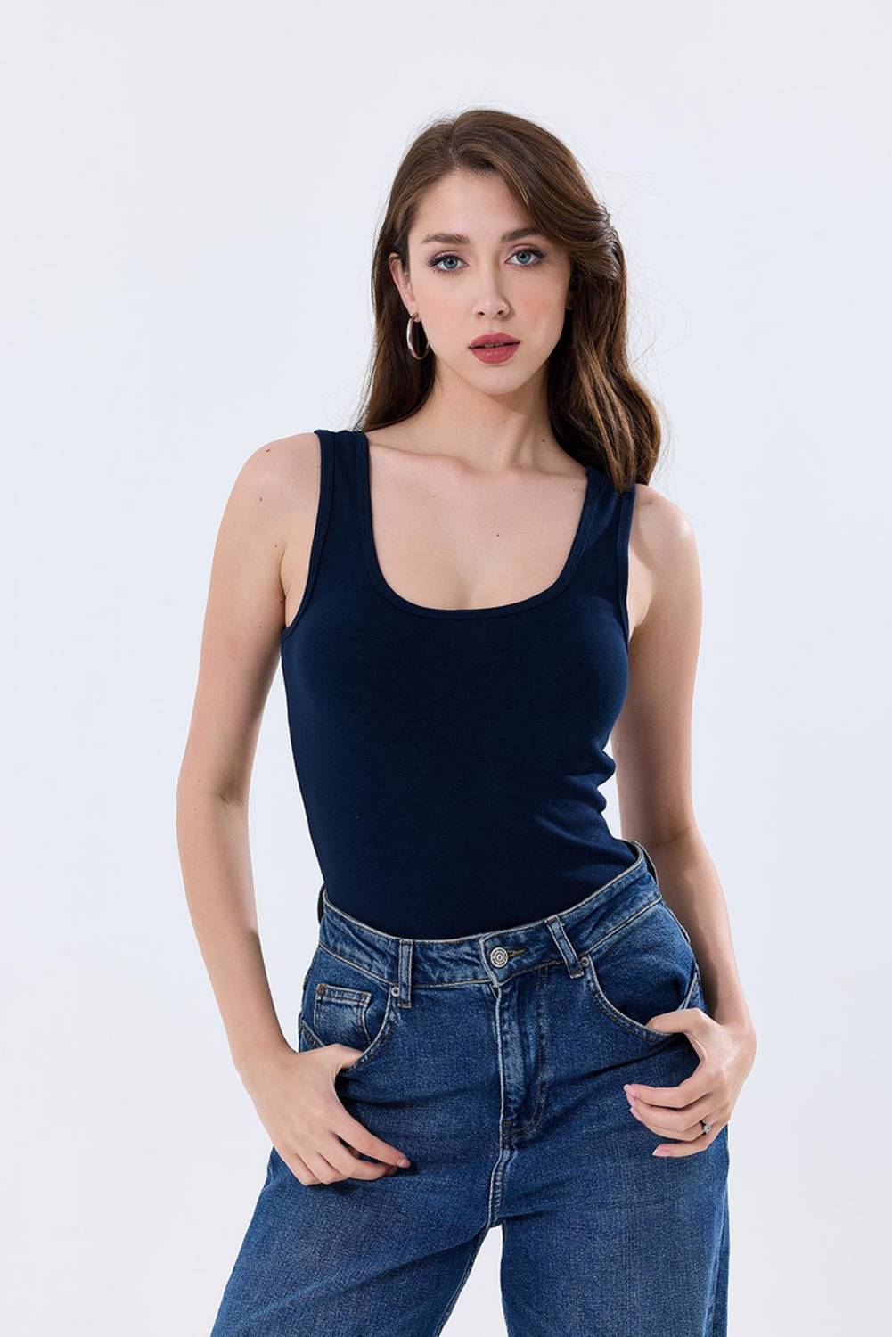 Базовая сверхмягкая майка | Темно-синий 27119, бренд: Underwear, размеры: XL, L, M, XXL