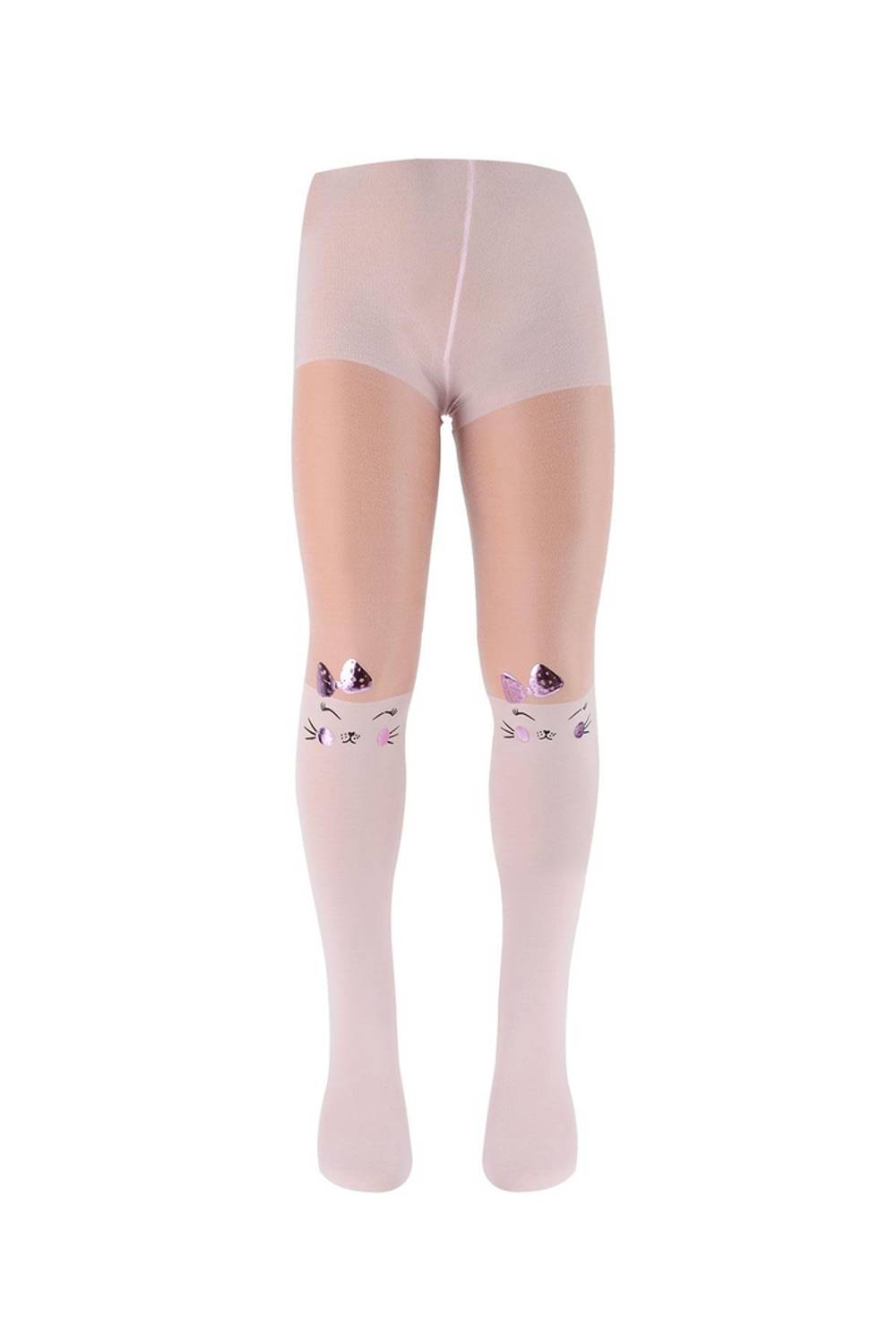 Теплі колготки для дівчаток з милим малюнком бантиків, ртутно-рожеві, розмір 2-3