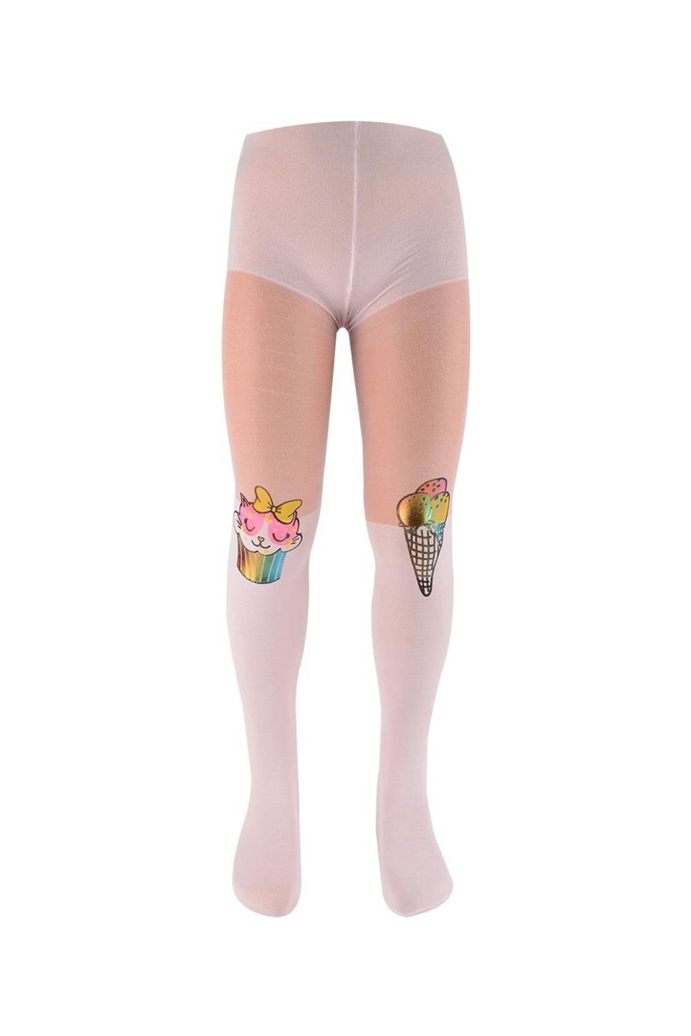 Прозорі шкарпетки з малюнком кексів для дівчаток, рожеві, різні розміри 2-3, 4-5, 6-8, 9-10