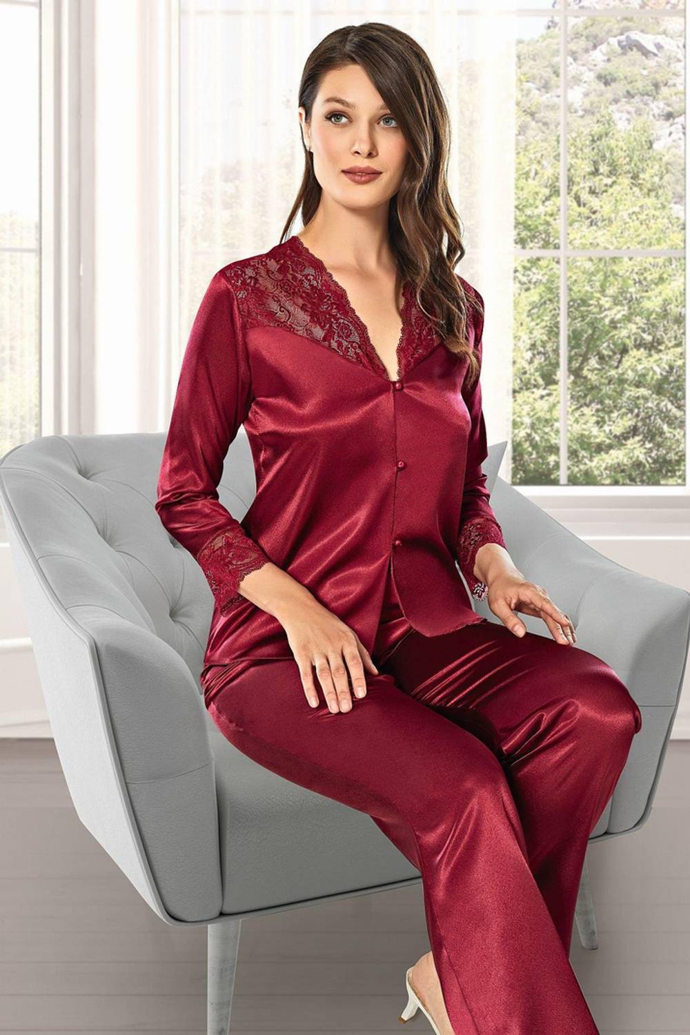 طقم شراشف ساتان 6 قطع لمقاسات كبيرة - أناقة وراحة متكاملتان | بوردو 8610