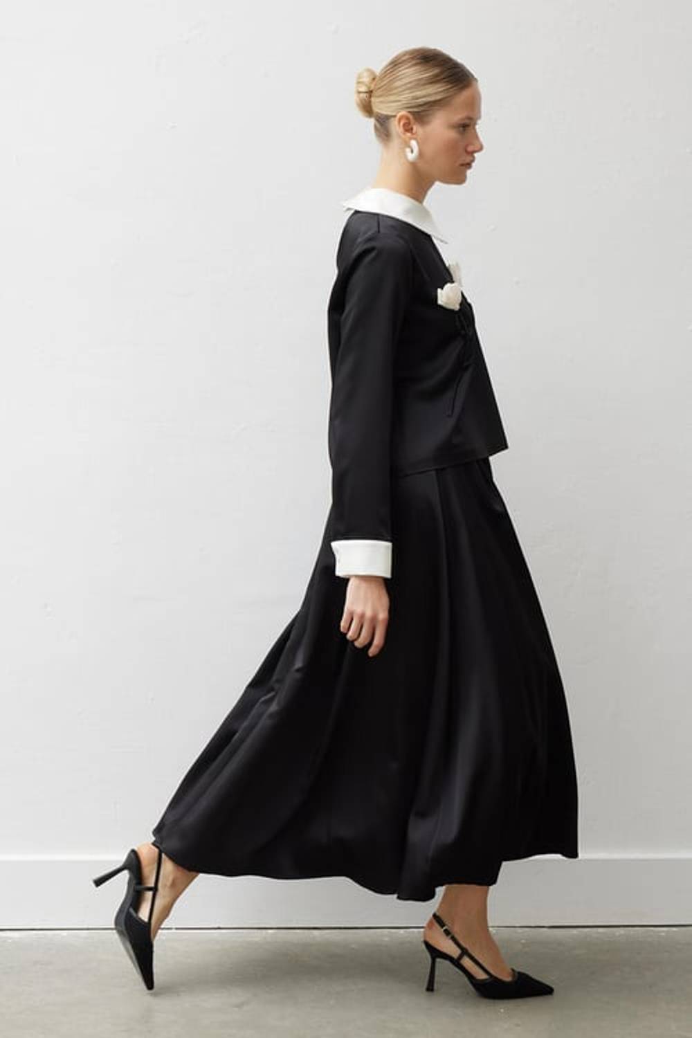 PERLA ETEKLİ TAKIM SİYAH