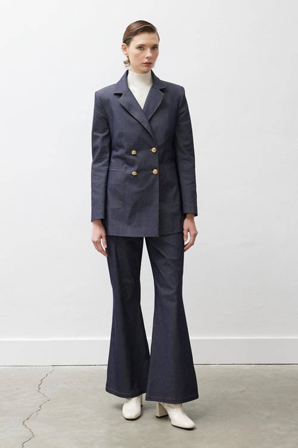 NANCY BLAZER KOT CEKET MAVİ