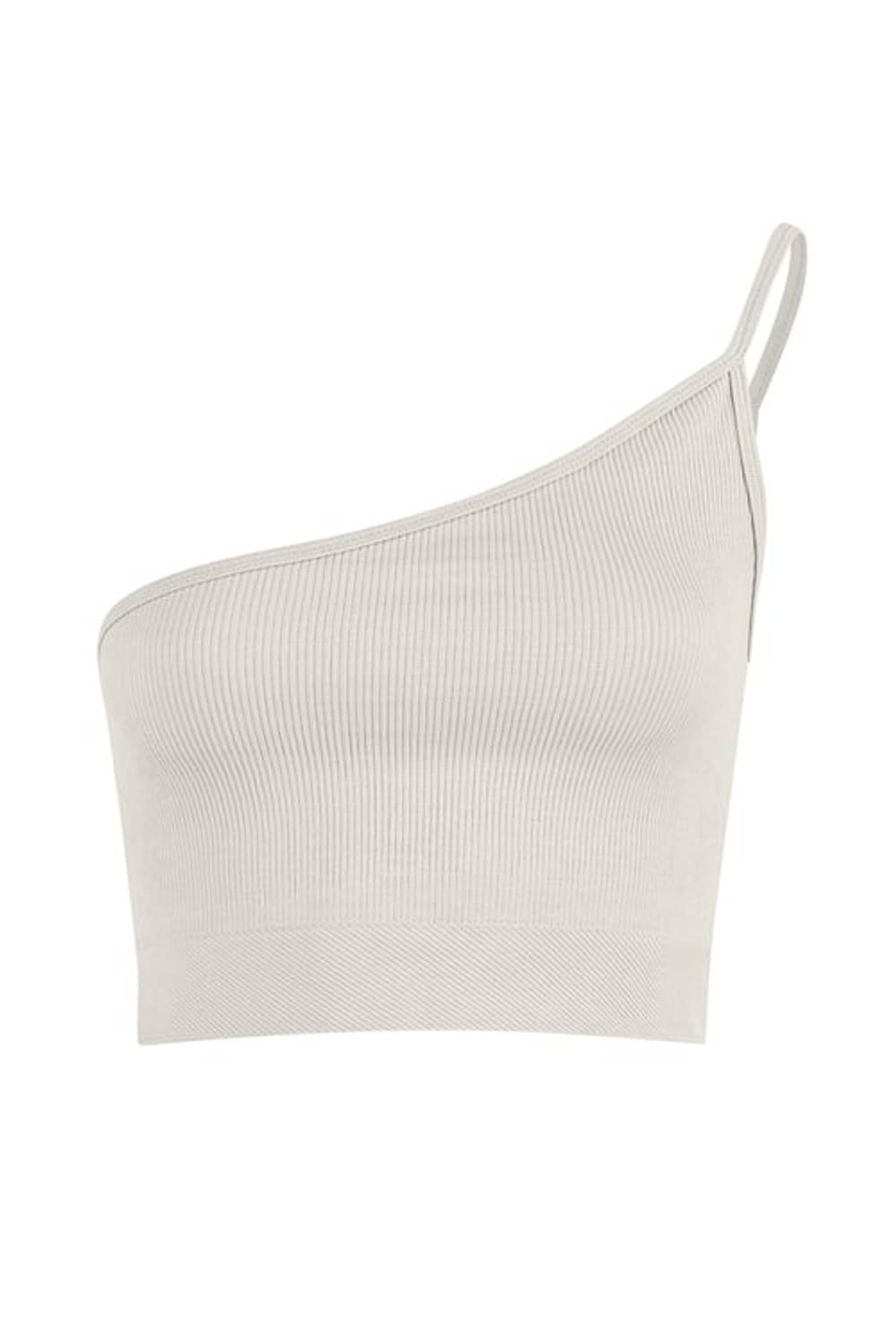 Сірий кроп-топ з одним плечем Aquella для стильного вигляду