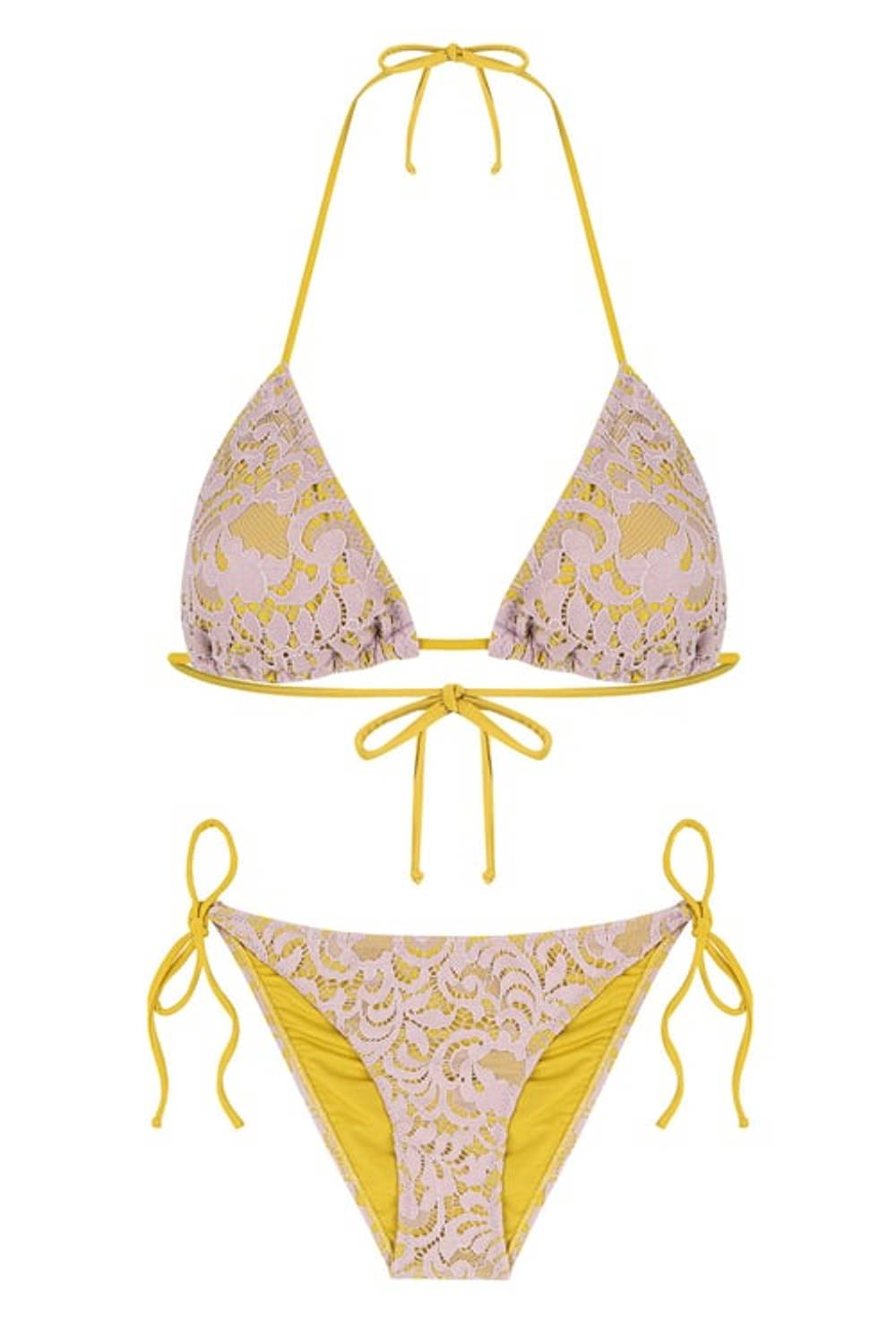 Dantelli Üçgen Bikini Takım
