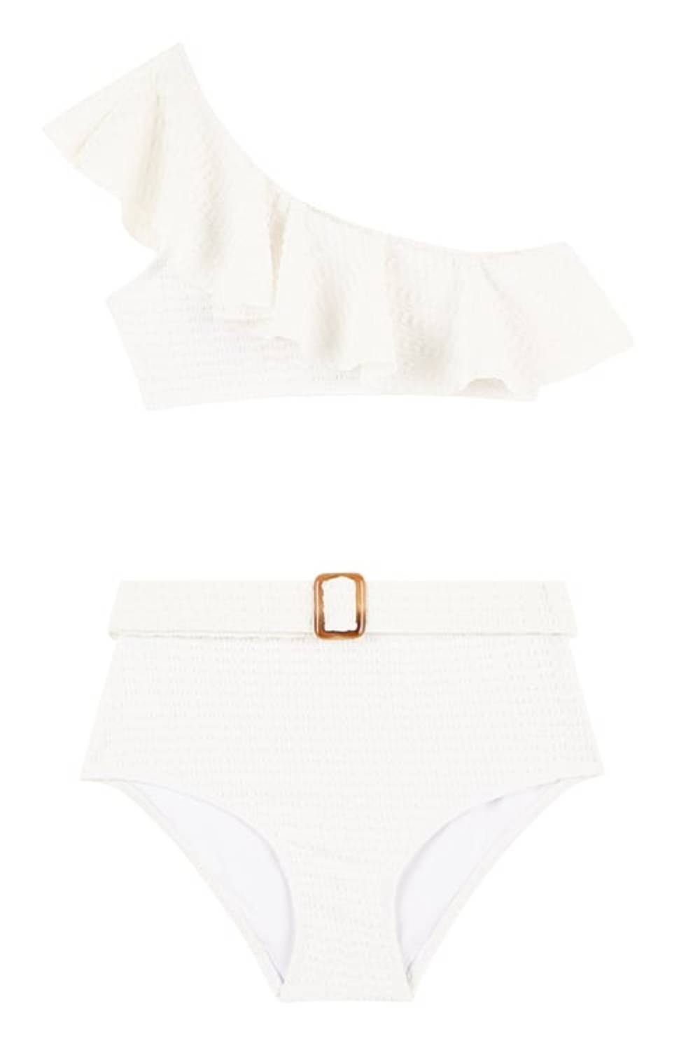 Бикини с асимметричной косточкой от Aquella, белый цвет