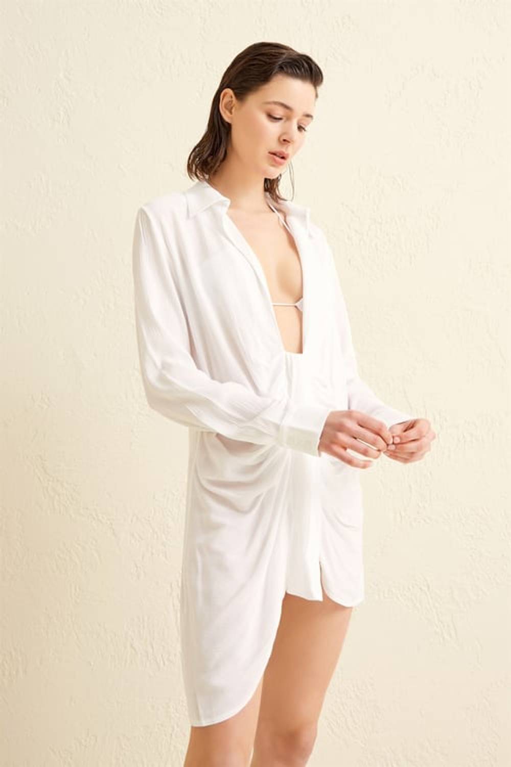 Asimetrik Gömlek Elbise