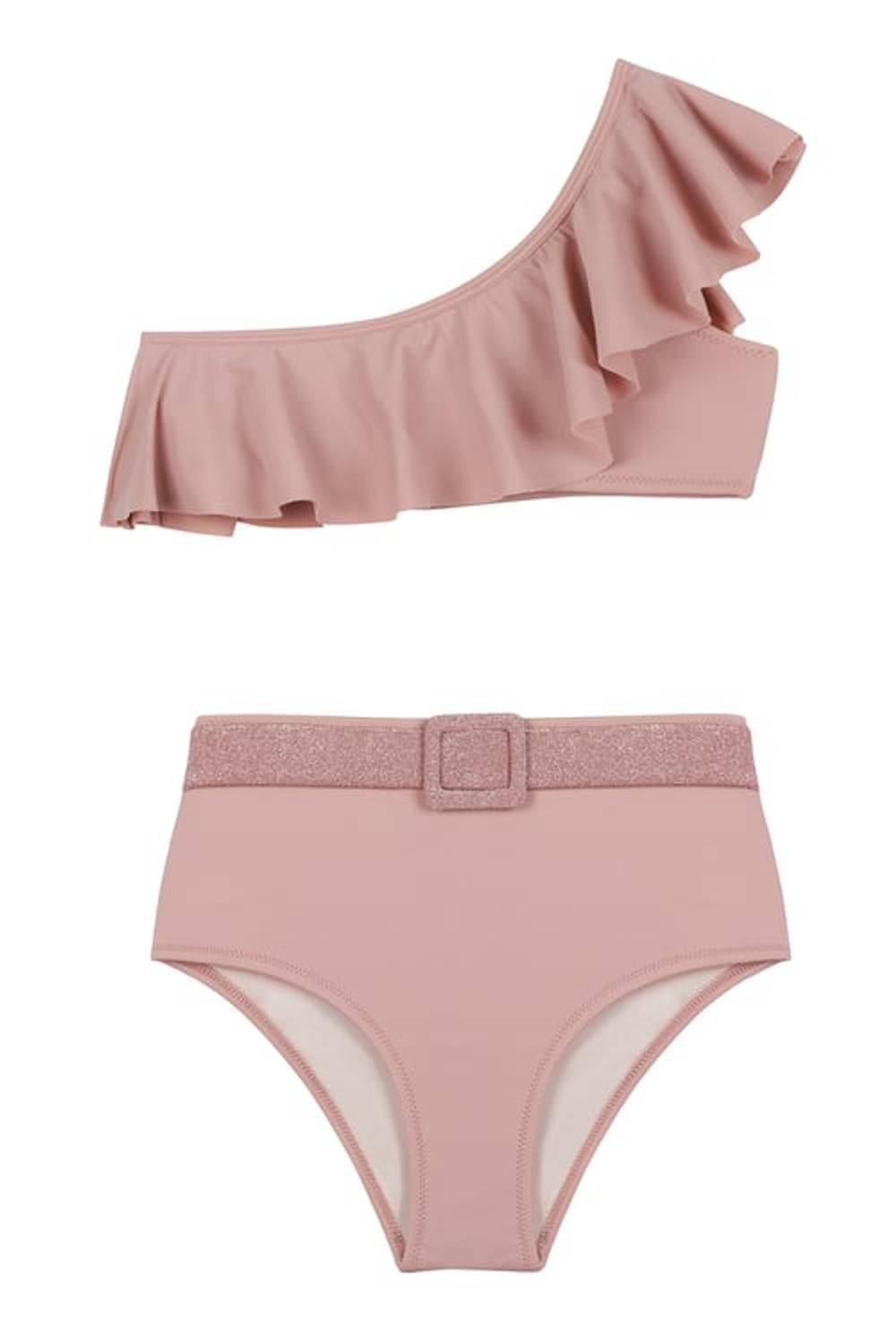 Kids Asimetrik Pudra Bikini Takım