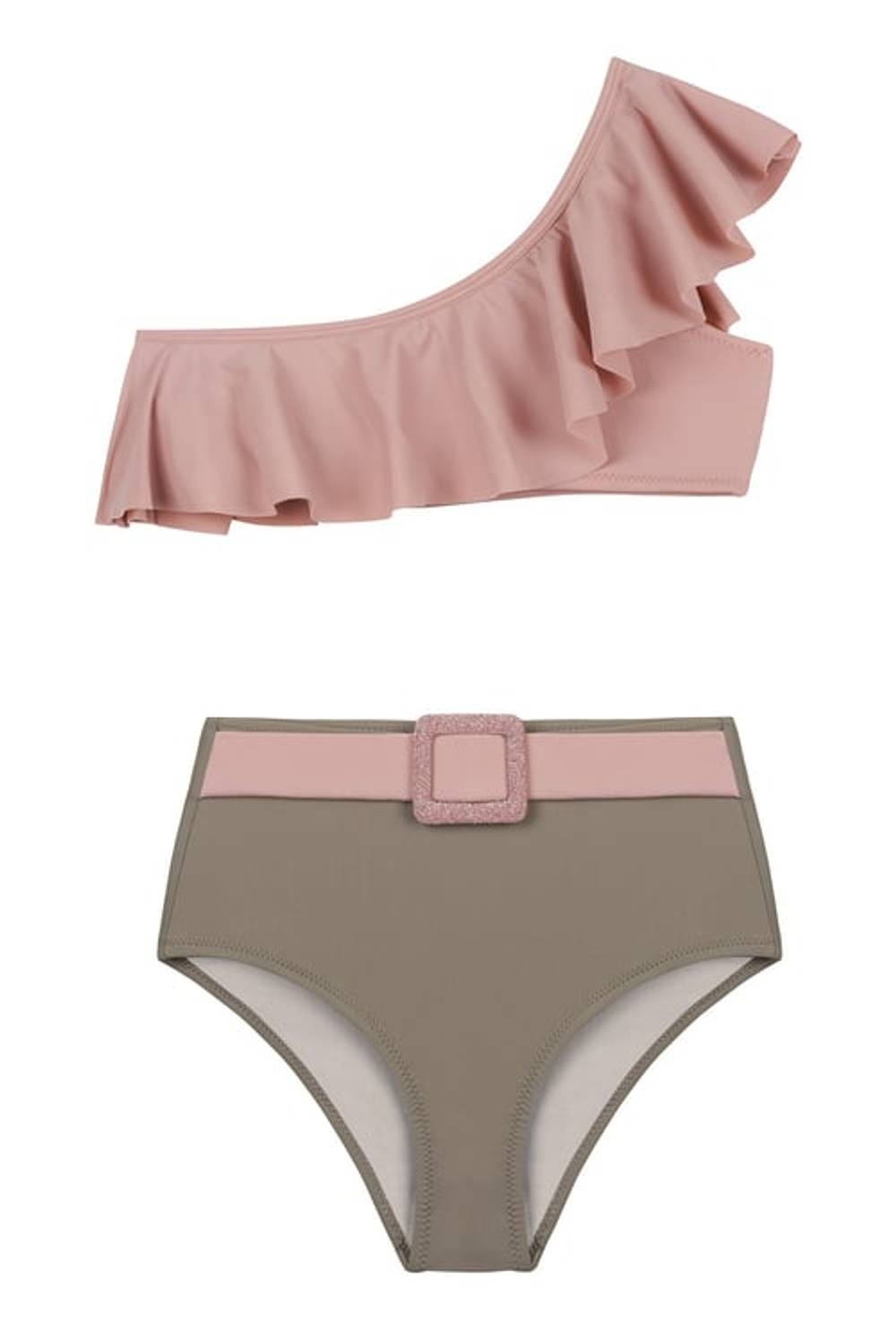 Детский асимметричный контрастный купальник Aquella, разноцветный