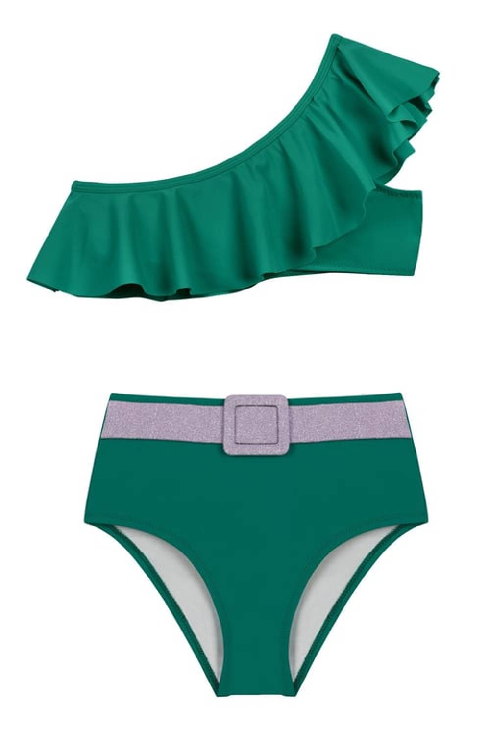 Kids Lurex Toka Detaylı Bikini Takım