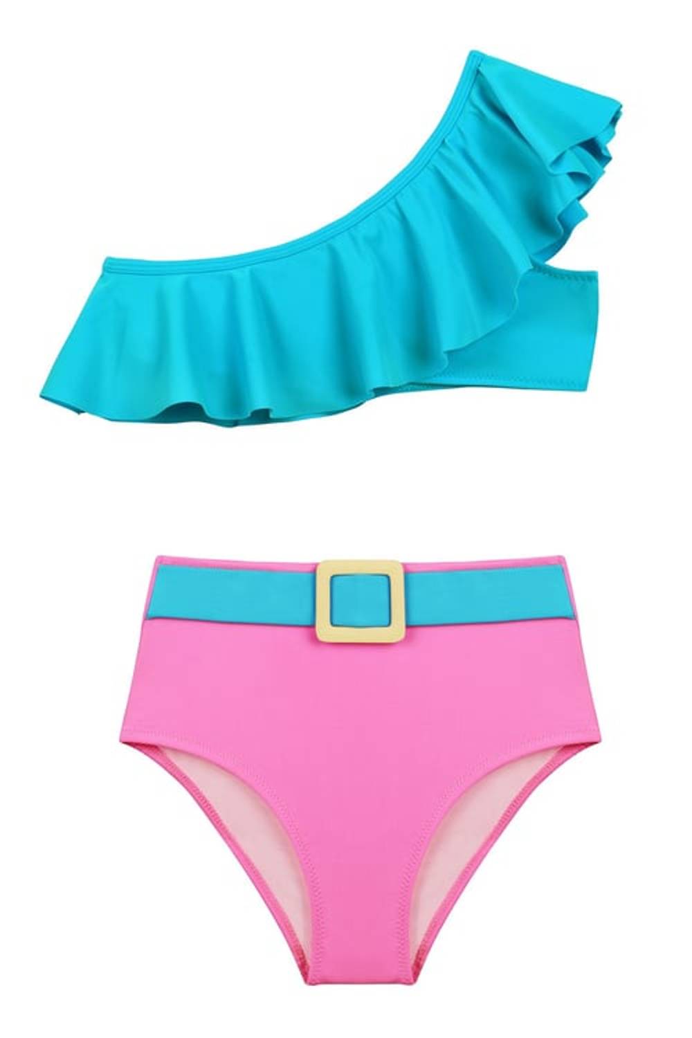 Kids Asimetrik Kontrast Bikini Takı