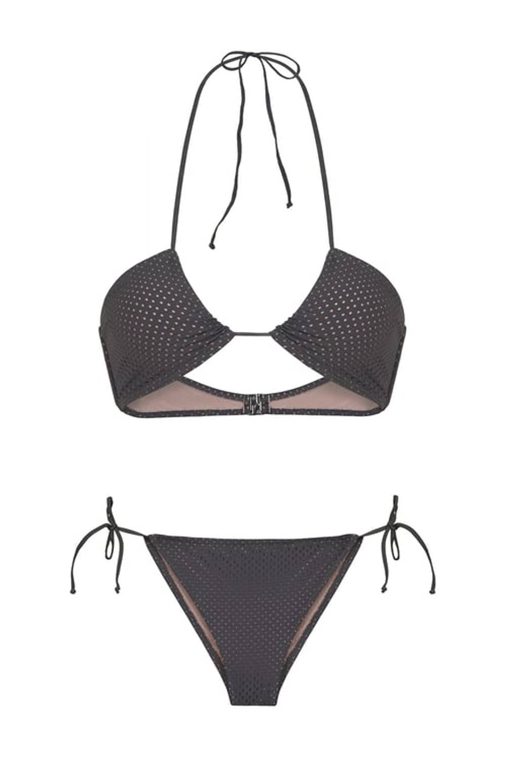 Halter Yaka Haki Bikini Takım