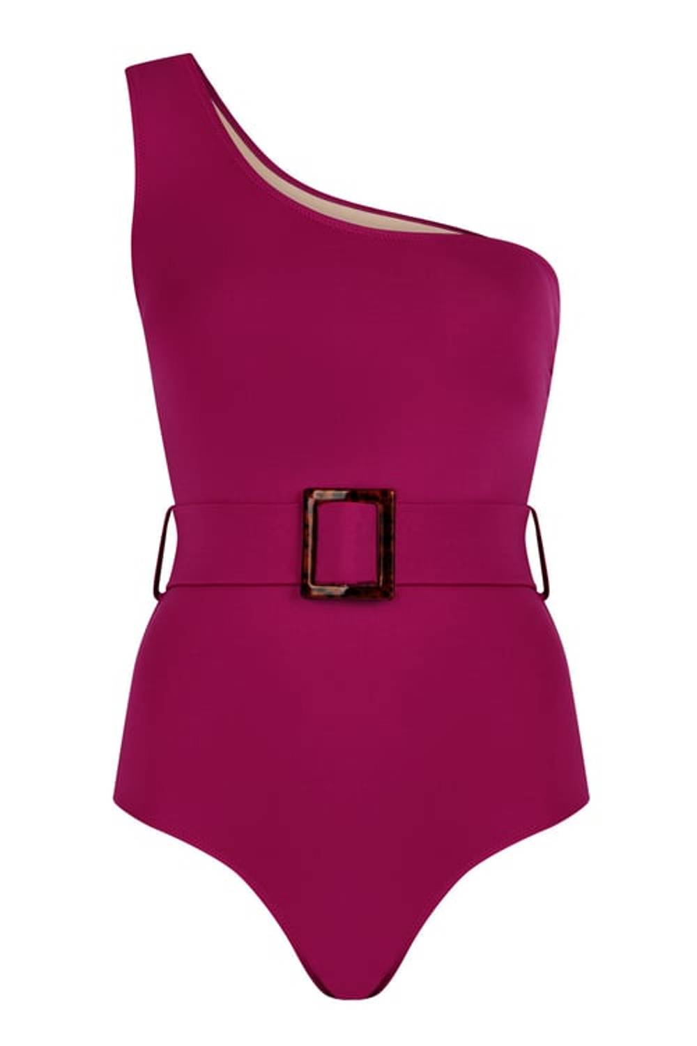 Tek Omuz Kemik Toka Detaylı Mayo