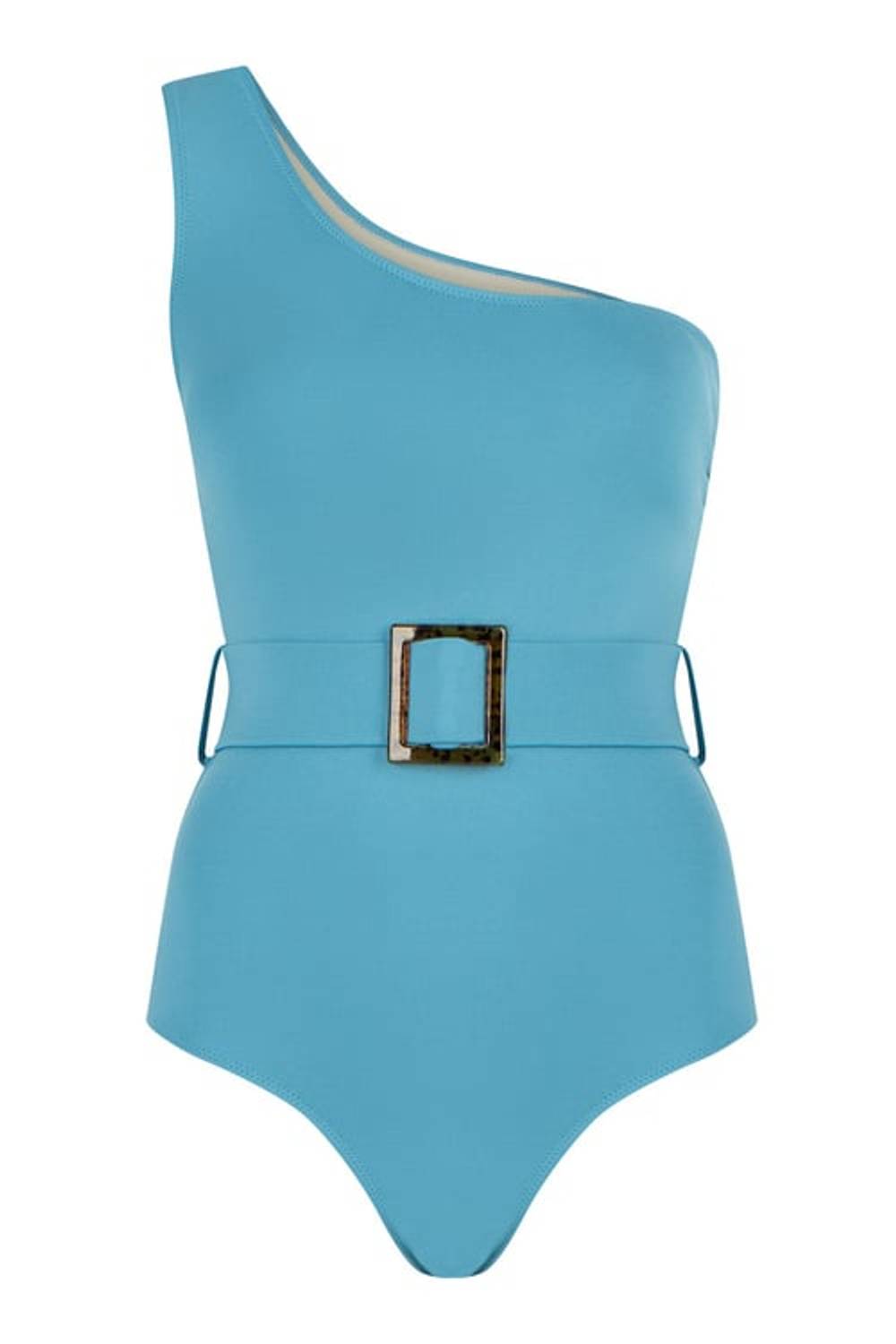 Tek Omuz Kemik Toka Detaylı Mayo