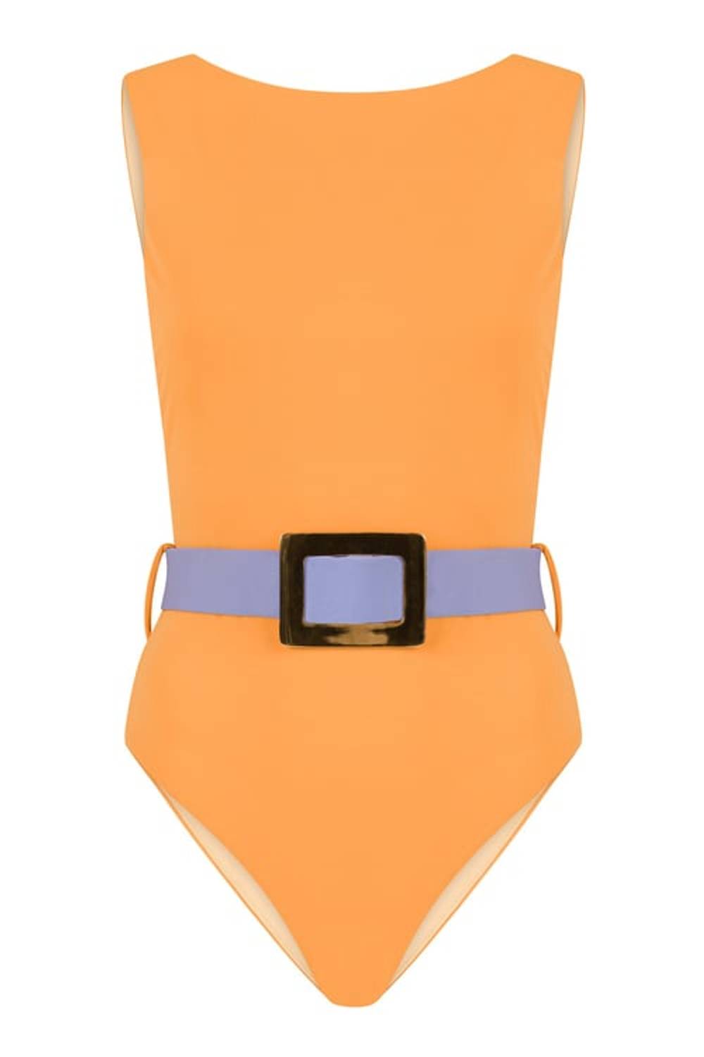 Halter Yaka Gold Toka Detaylı Kayısı Mayo