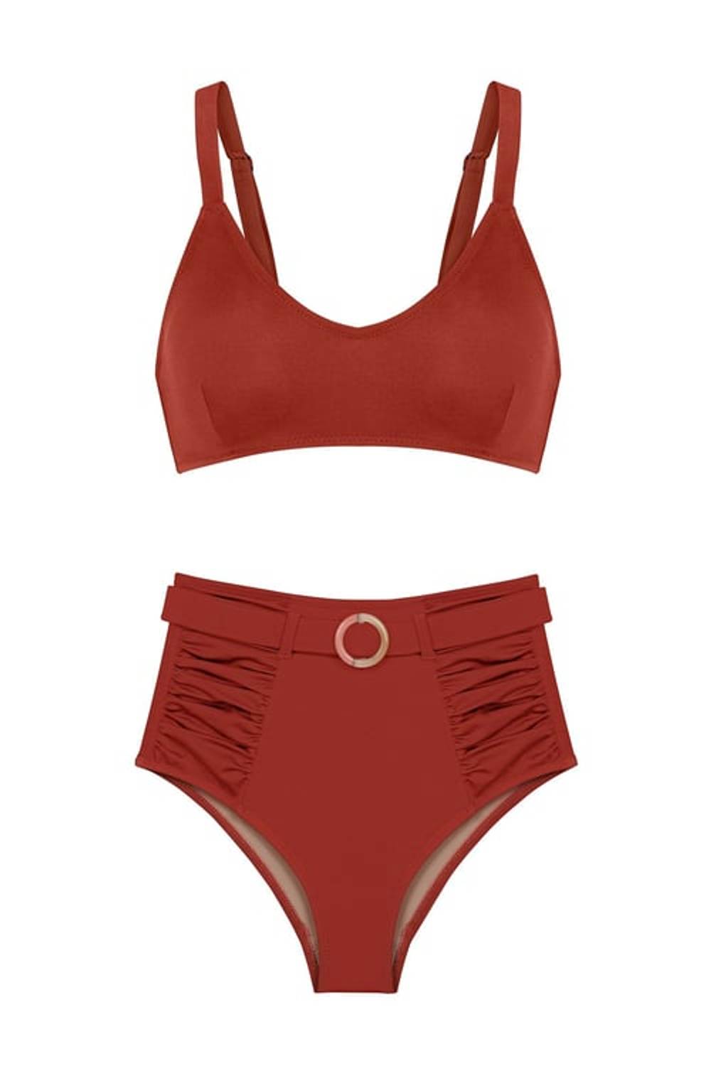 V Kesim Kiremit Bikini Takım