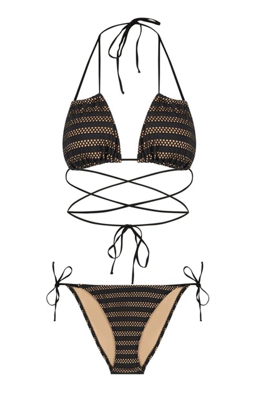 Трикутний чорний бікіні комплект Aquella, розміри 36, 38, 40