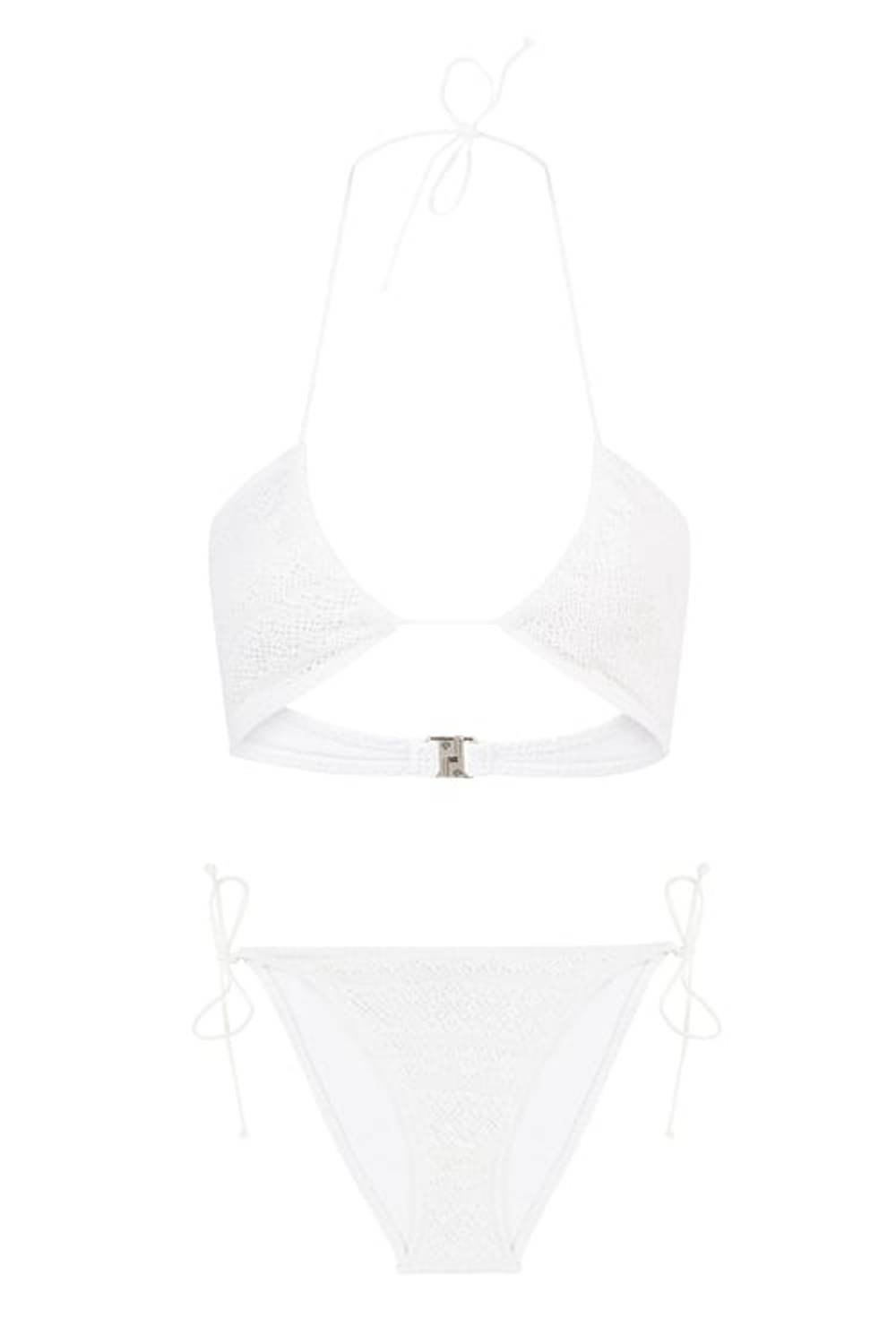 Бікіні комплект з халтером кольору ледь білий від Aquella, розміри 36, 38, 40