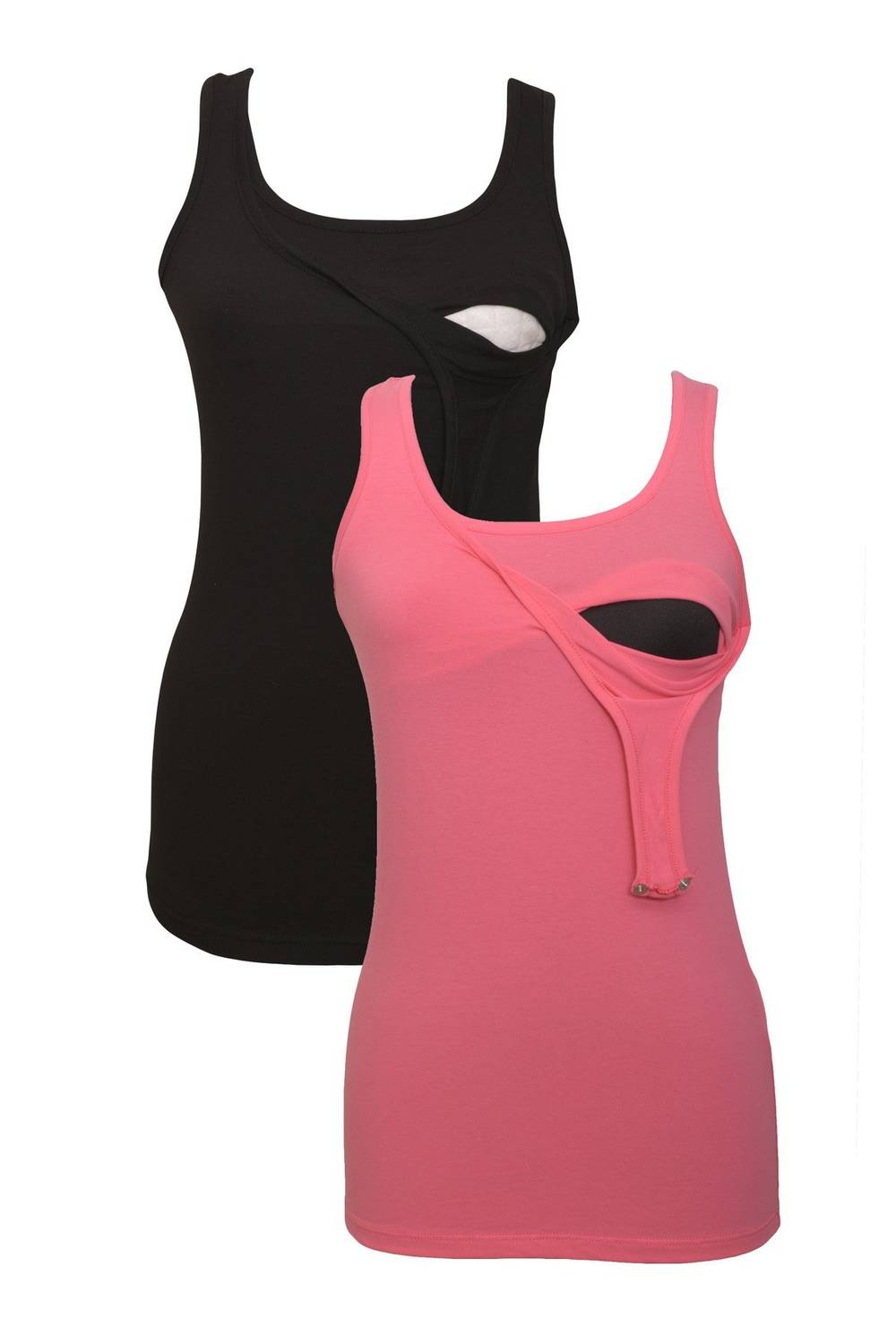 Комплект атлетів для годування LuvmaBelly MYRA1502_1507, 98% бавовна, 2% еластан, 2 кольори: чорний та рожевий, розміри S, M, L, XL