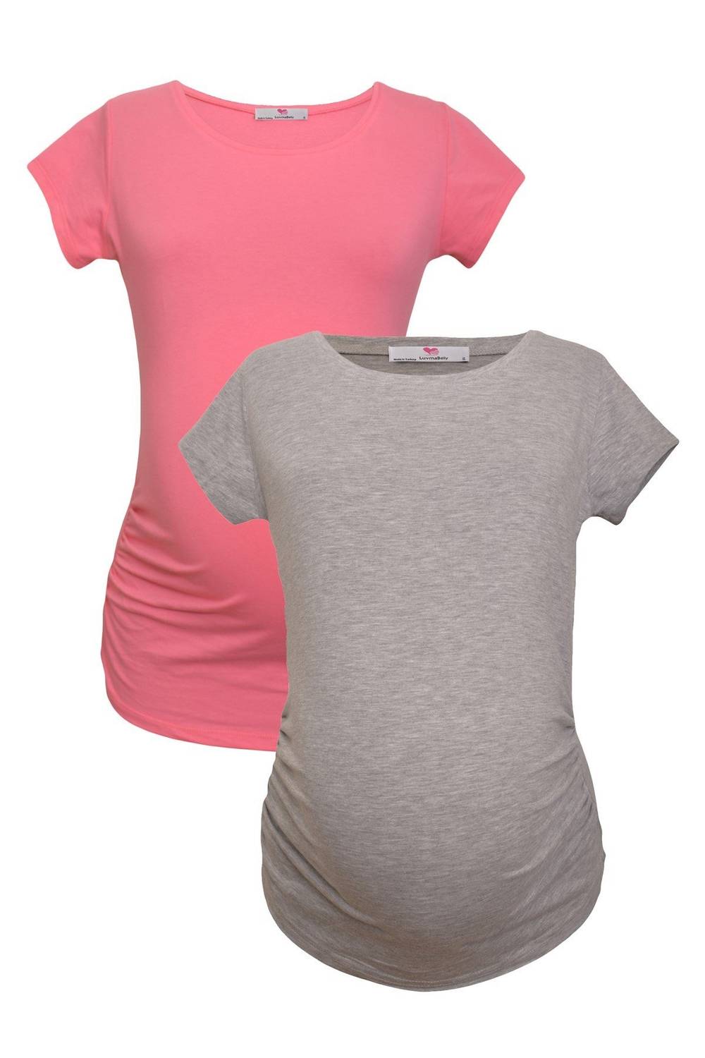 Комплект футболок для вагітних LuvmaBelly MYRA2017_2013, 1-й клас якості, 98% бавовна, кольори: сірий та рожевий