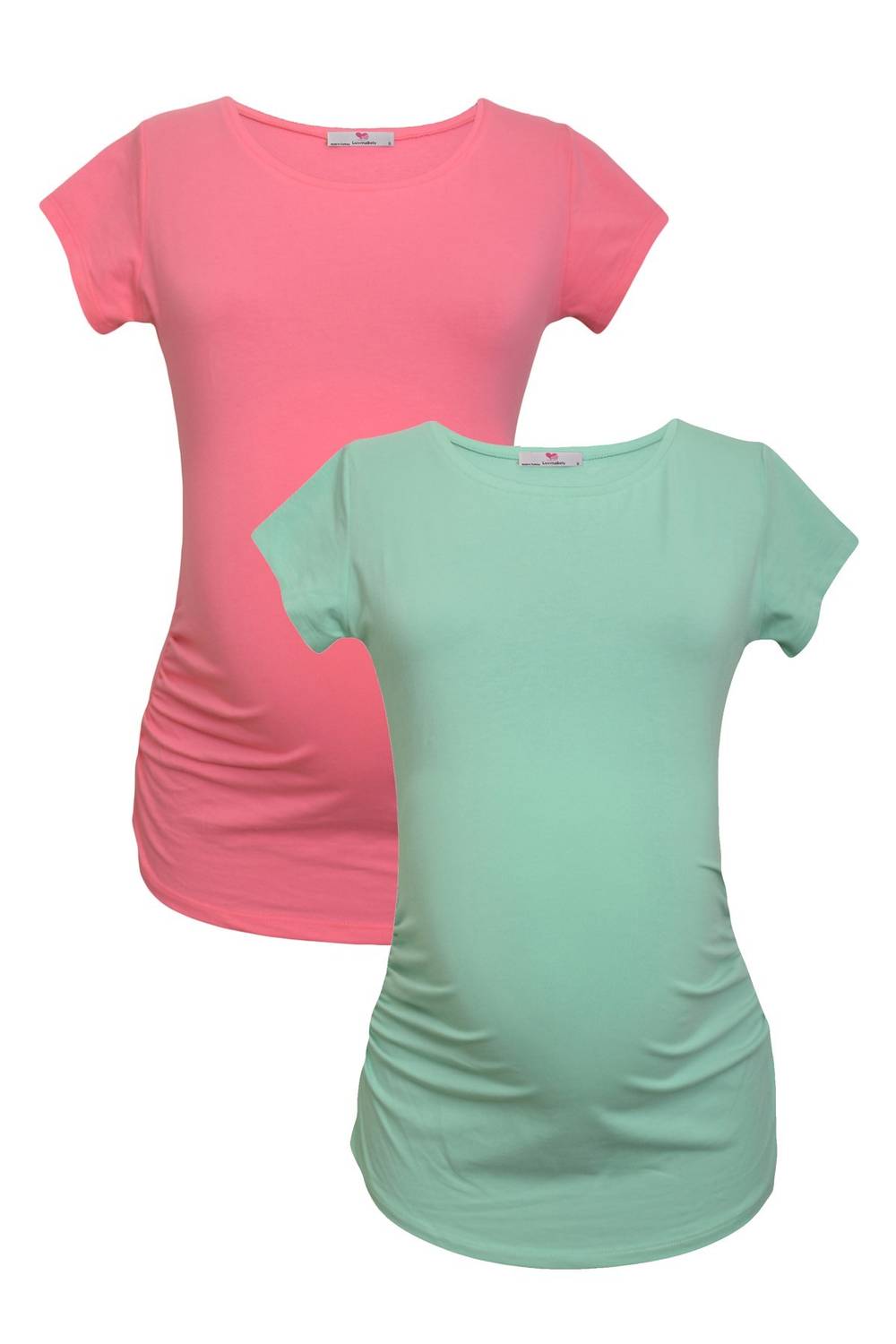 Комплект футболок для вагітних LuvmaBelly MYRA2013_2014, 98% бавовна, 2% еластан, 2 кольори: мint та рожевий, розміри S, M, L, XL