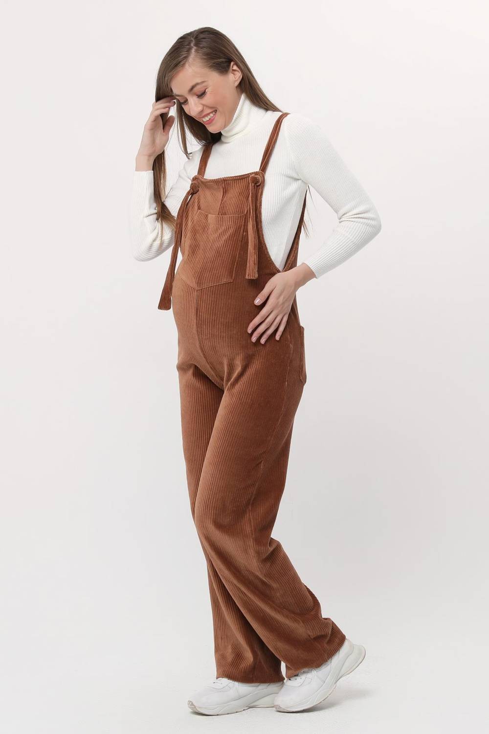 Luvmabelly MYRA6114 - Camel Velvet Maternity Loose