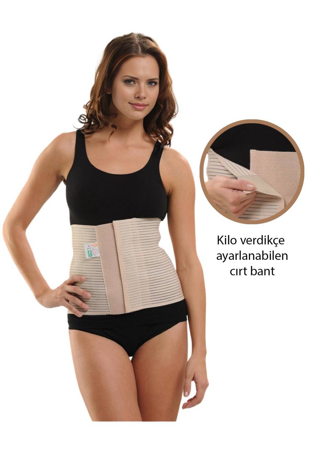 Luvmabelly MYRA9825 Postpartum Belly Support Corset - Comfortable Cotton Blend with Adjustable Closure, Sizes S-2X, Beige Color