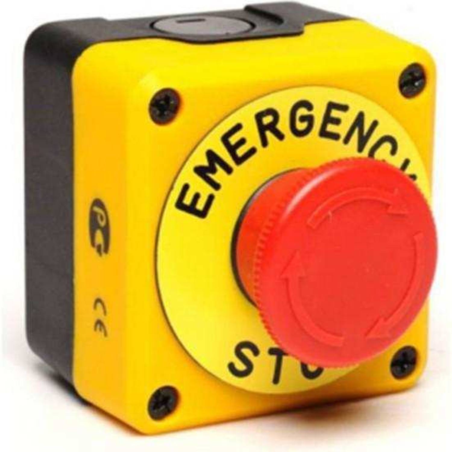 Кнопка зупинки Fİ-40 250V, 4A, з 1 NK контактом, великий дизайн для екстрених ситуацій, інтеграція у промислові системи, надійний контроль за безпекою