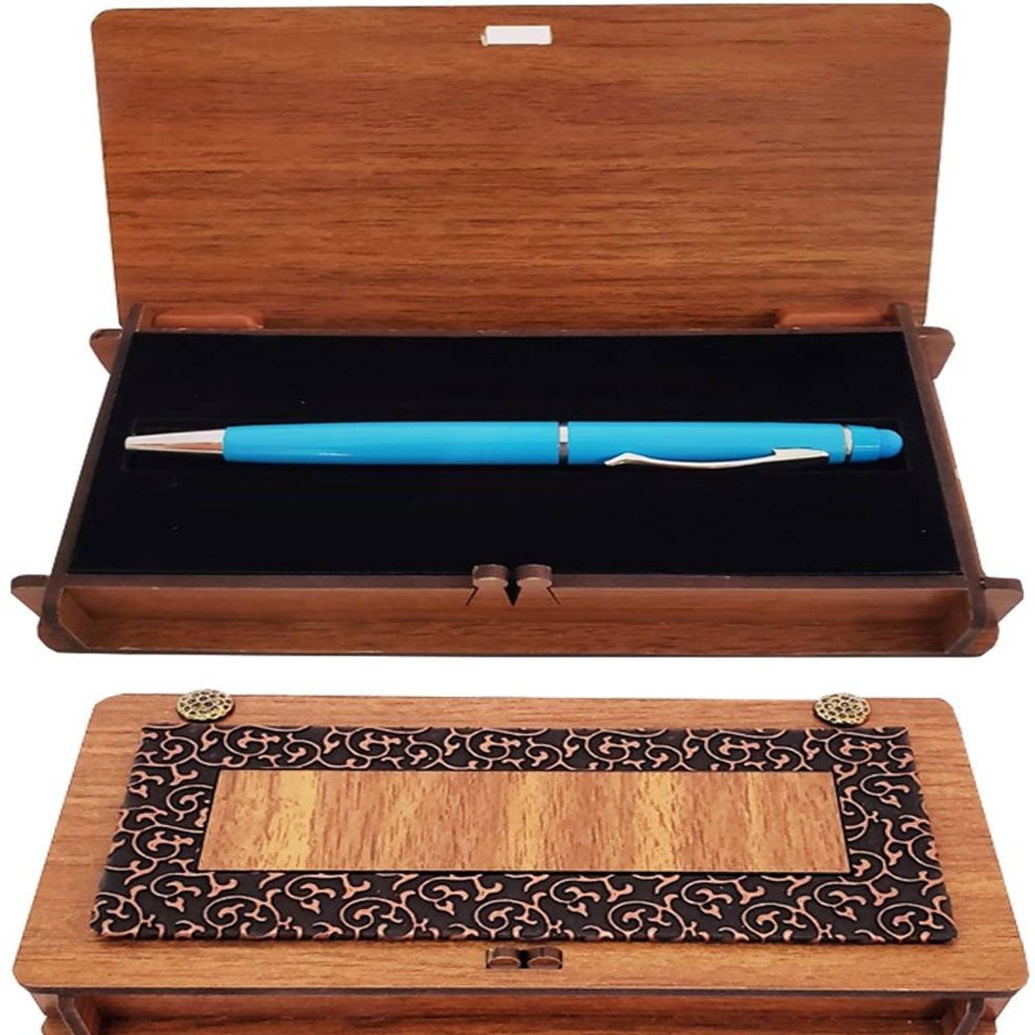 Металлическая ручка с промо-упаковкой, кожаная и деревянная коробка, сенсорная, подходит для всех устройств, размеры 14 см и 17 см X 8,5 см X 3 см