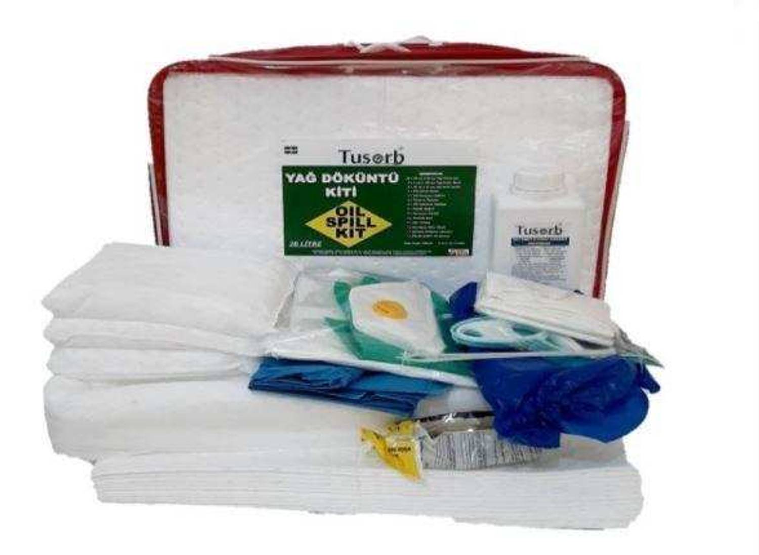 Набор для ликвидации нефтяных и масляных разливов на 60 литров с защитными средствами и впитывающими материалами для быстрой очистки