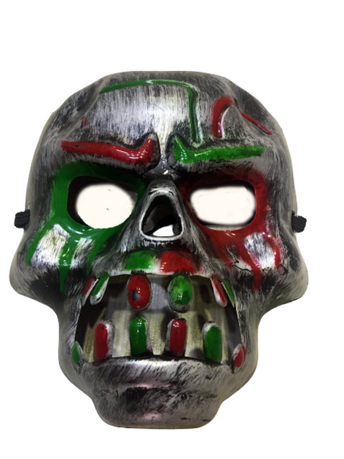 Маска Дракули з червоною кривавою смужкою, сіра, для свят і карнавлів