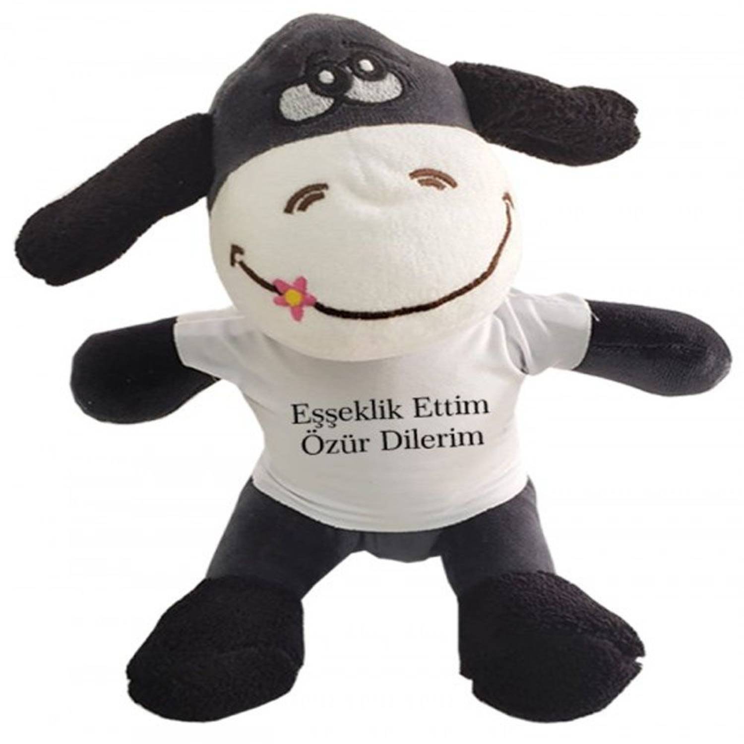 دبدوب مزخرف بتيشيرت "لقد كنت حماراً" مصنوع من قماش فخم، هدية مميزة للفعاليات الخاصة، بحجم 24 سم × 12 سم