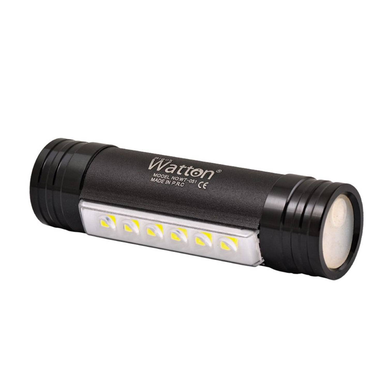 فانوس رأس متطور من بلاكواتون wt-051 مع ضوء LED فائق وسطوع 200 متر، هيكل معدني، 3 أوضاع إضاءة، وشاحن مدمج