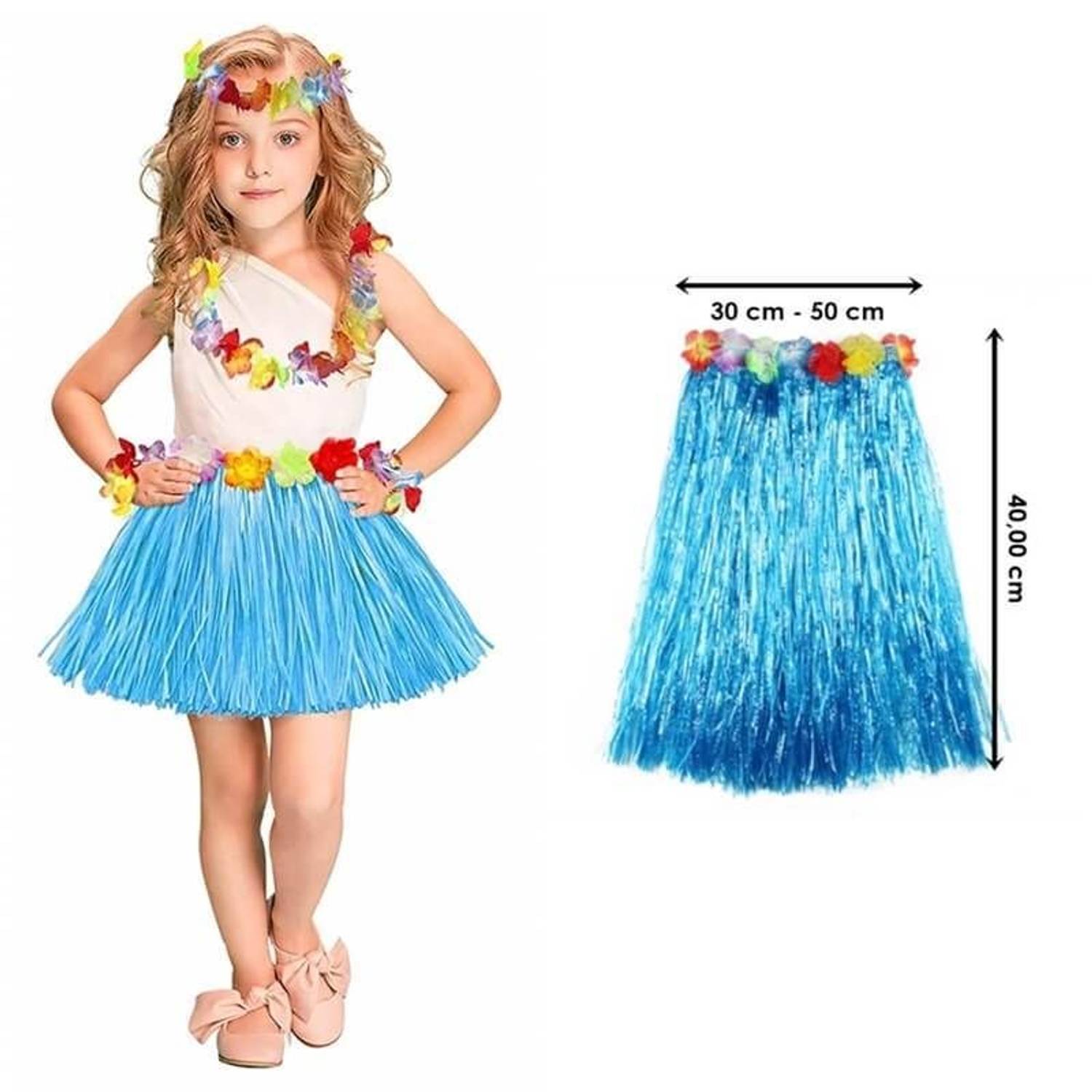 Ювелирная хавайская юбка для взрослых и детей, 40 см, яркая, с каскадными бахромами, регулируемый пояс на липучке