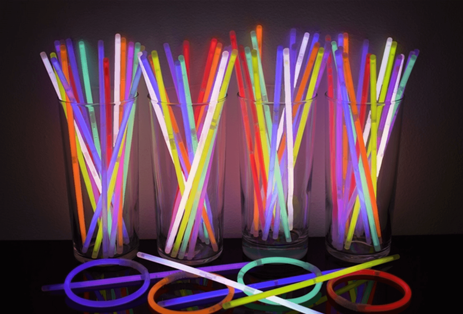 Glow Fosforlu Neon Bileklik 50 Adet