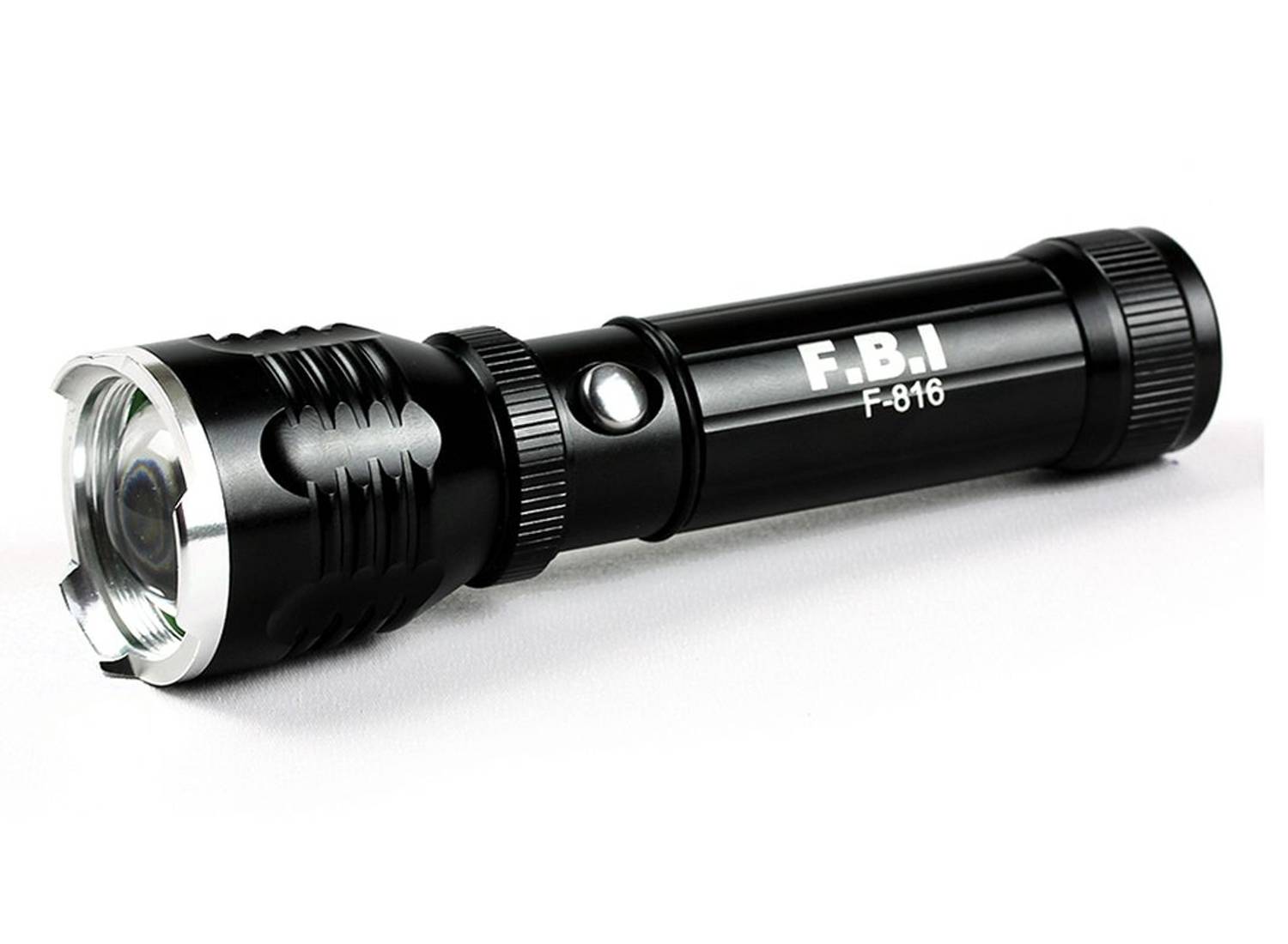 فوانيس ف.ب.أي BF-816 LED كري مع زووم ومغناطيس, مضيئة 300م, 6 ساعات, مصنوعة من الألمنيوم, قابلة للشحن, وزن 140غ