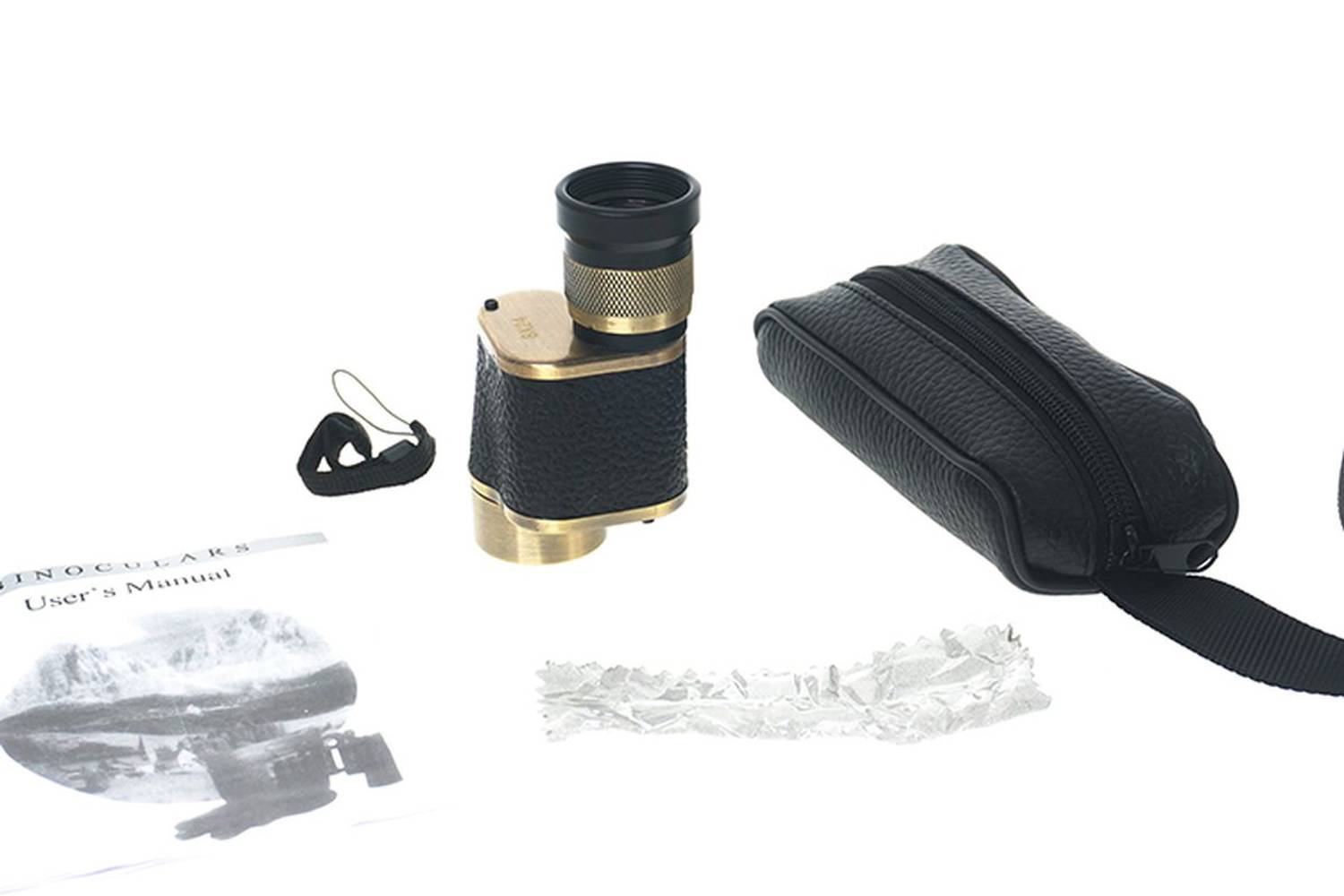 منظار بايجش 6x24 عسكري مع غلاف جلدي وحقيبة جلدية بلون أصفر، تكبير 6X، قطر عدسة 24 مم، مجال رؤية واسع 420 قدم